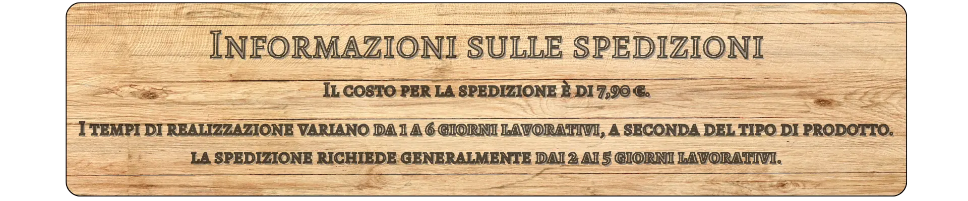 informazioni sulle spedizioni
