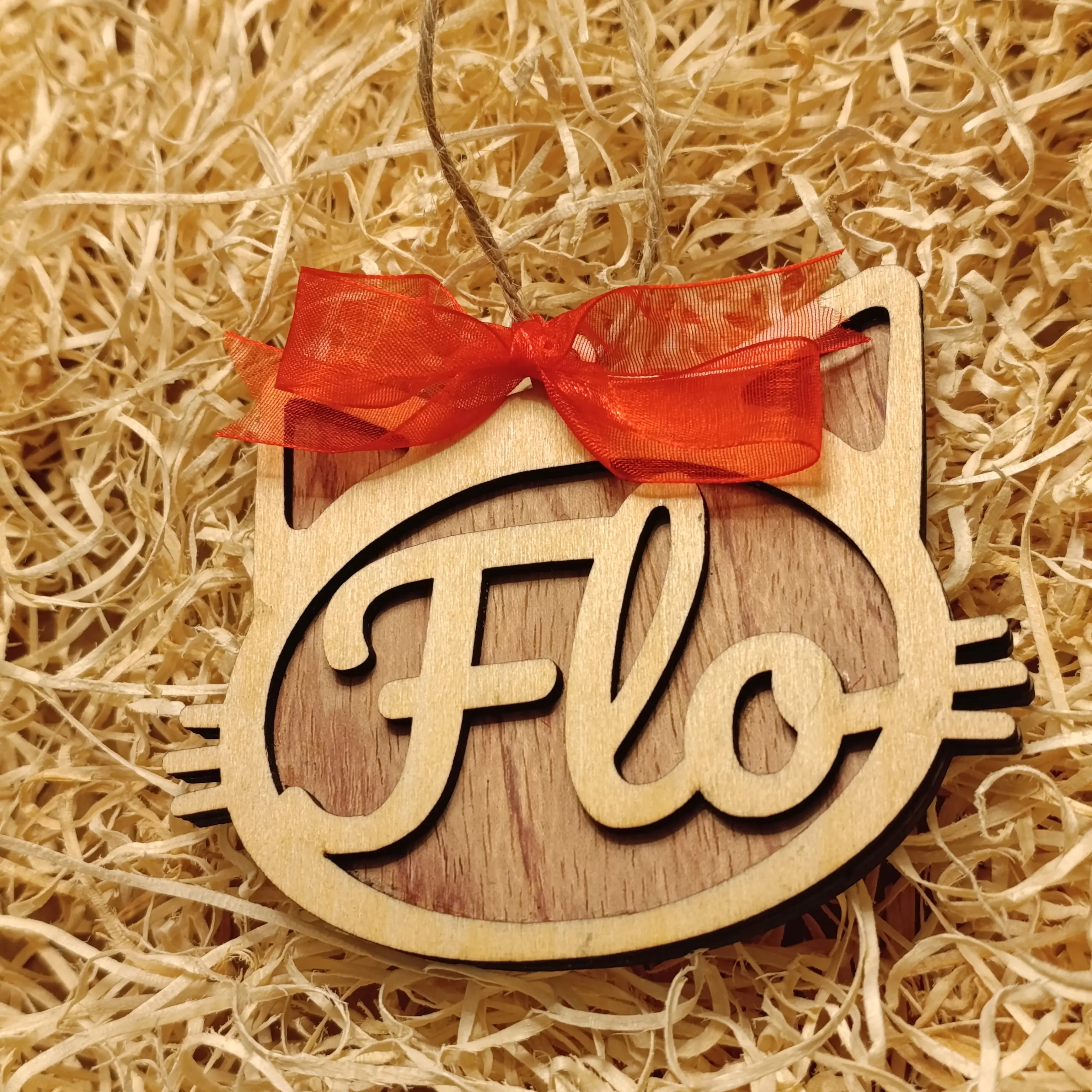 Acquista Pallina di Natale personalizzabile - gatto - prodotti artigianali in legno e candele