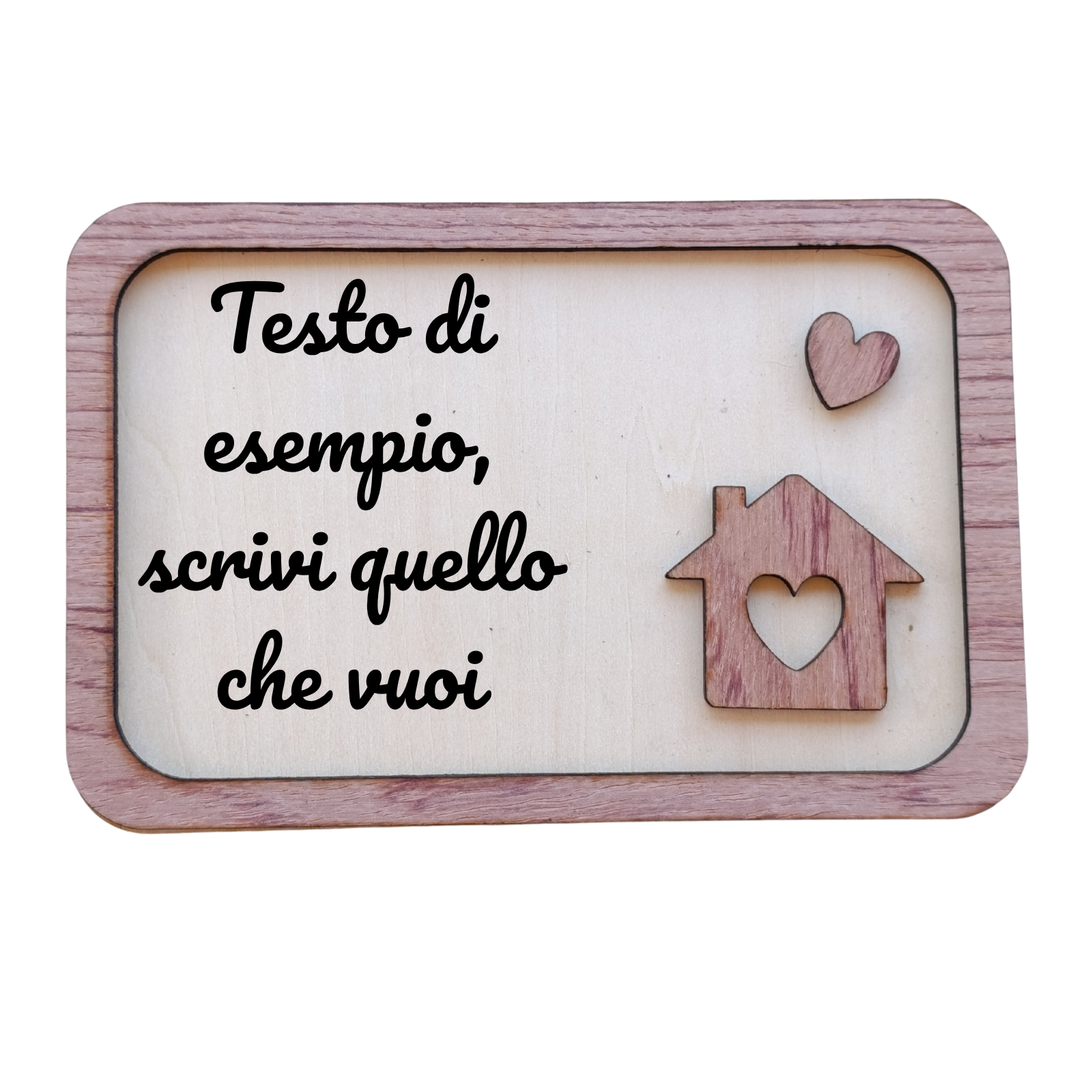 Acquista Targa 2 Layer - Rettangolare - vari decori - prodotti artigianali in legno e candele