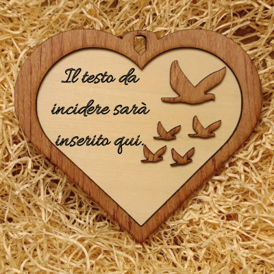 Targa 2 layer - Cuore - Rondini