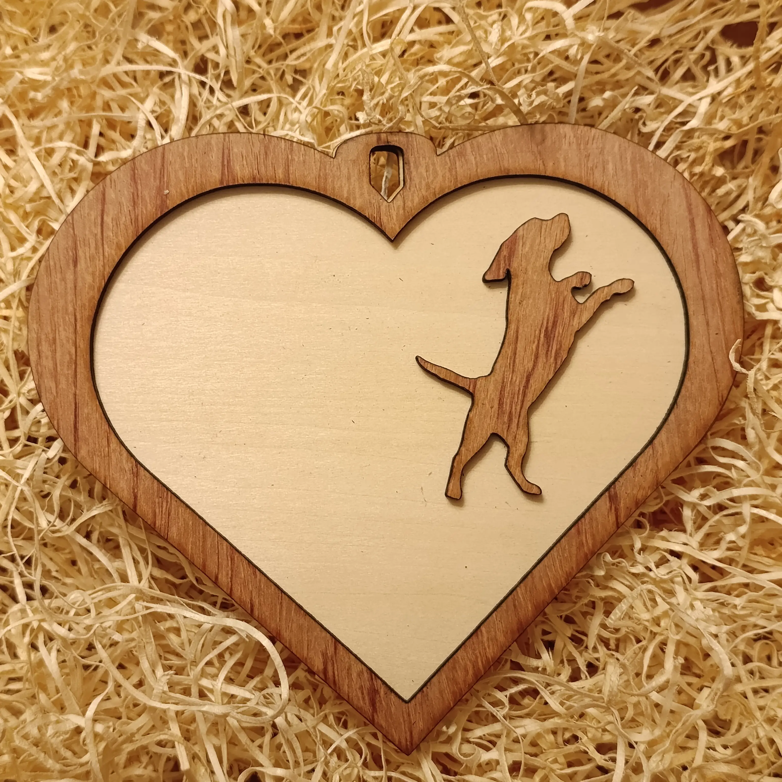 Targa 2 layer - Cuore - Cane