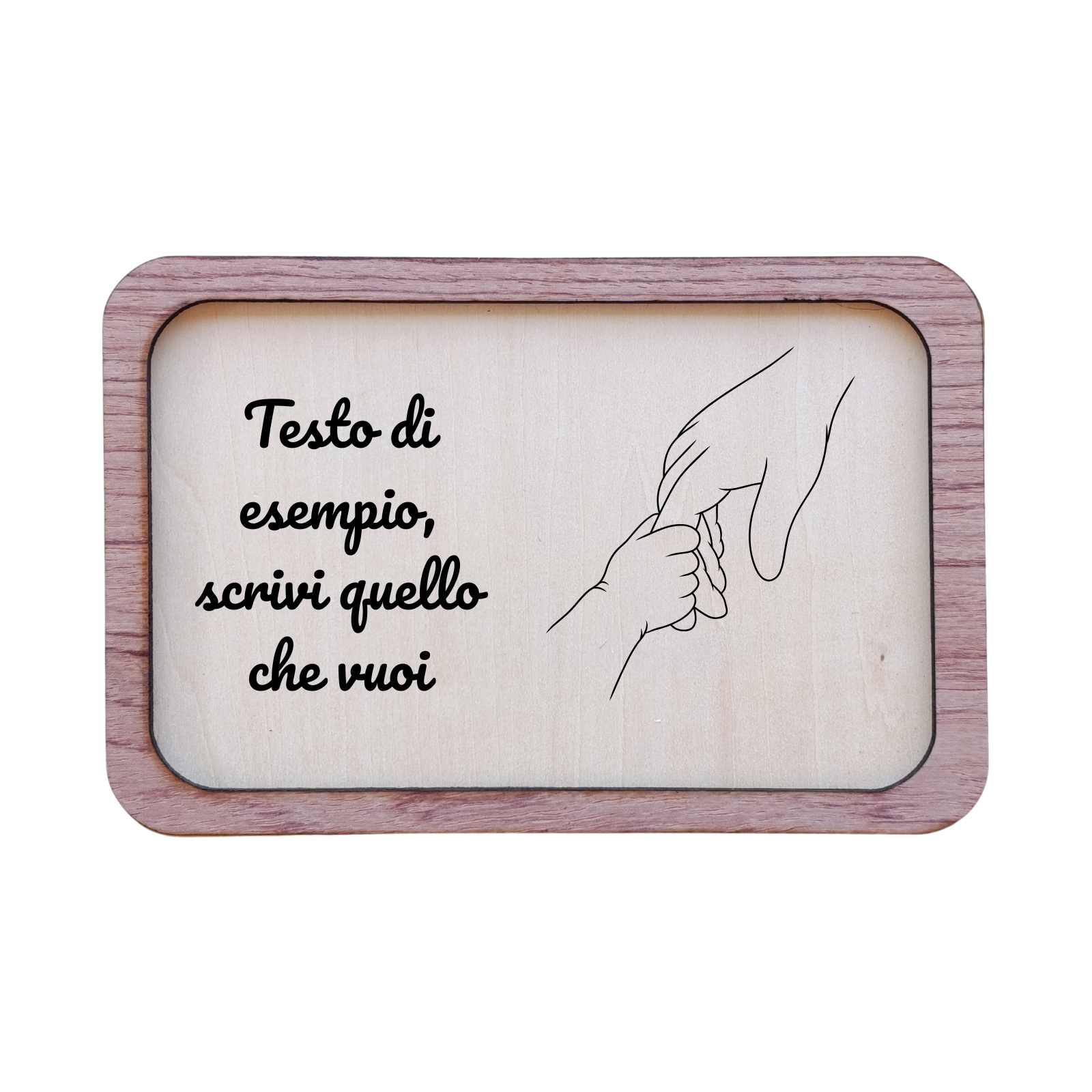 Acquista Targa 2 Layer - Rettangolare - Due mani - prodotti artigianali in legno e candele