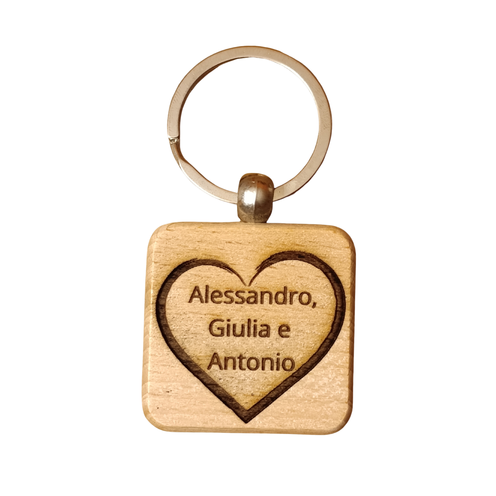 Acquista Portachiavi quadrato - prodotti artigianali in legno e candele