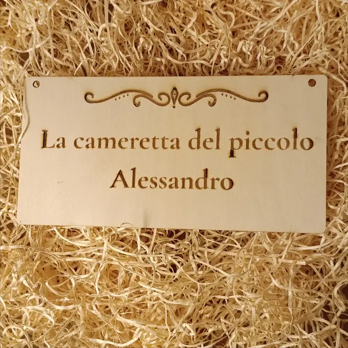 Acquista Targhetta 20x10 cm spessore 2mm - prodotti artigianali in legno e candele