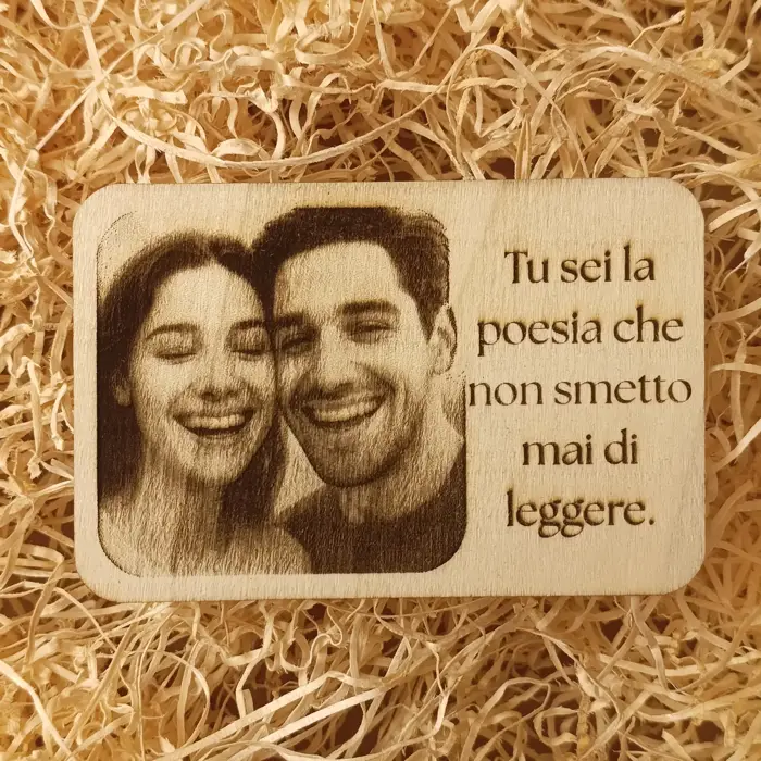 Acquista Targa da frigo con foto - prodotti artigianali in legno e candele