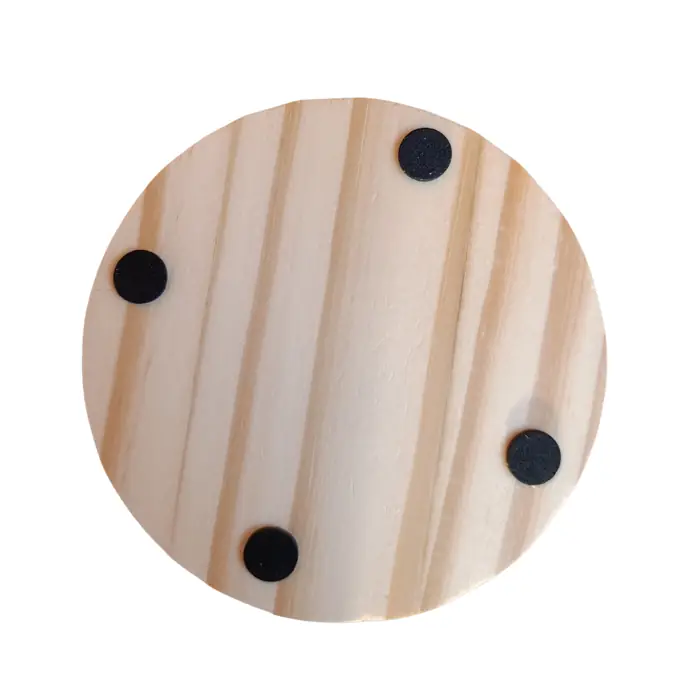 Set di 20 Sottobicchieri in Legno Naturale con Incisione Personalizzata