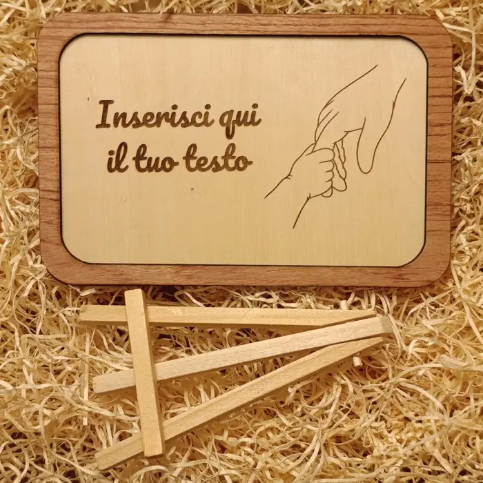 Acquista Targa 2 Layer - Rettangolare - Due mani - prodotti artigianali in legno e candele