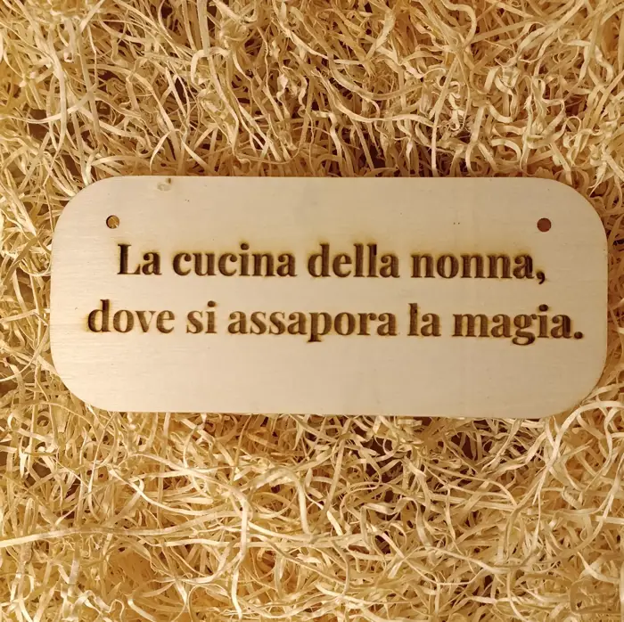 Acquista Targhetta 17x7 cm spessore 2mm - prodotti artigianali in legno e candele