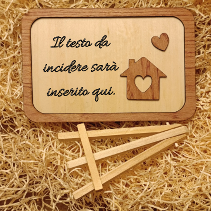 Acquista Targa 2 Layer - Rettangolare - vari decori - prodotti artigianali in legno e candele