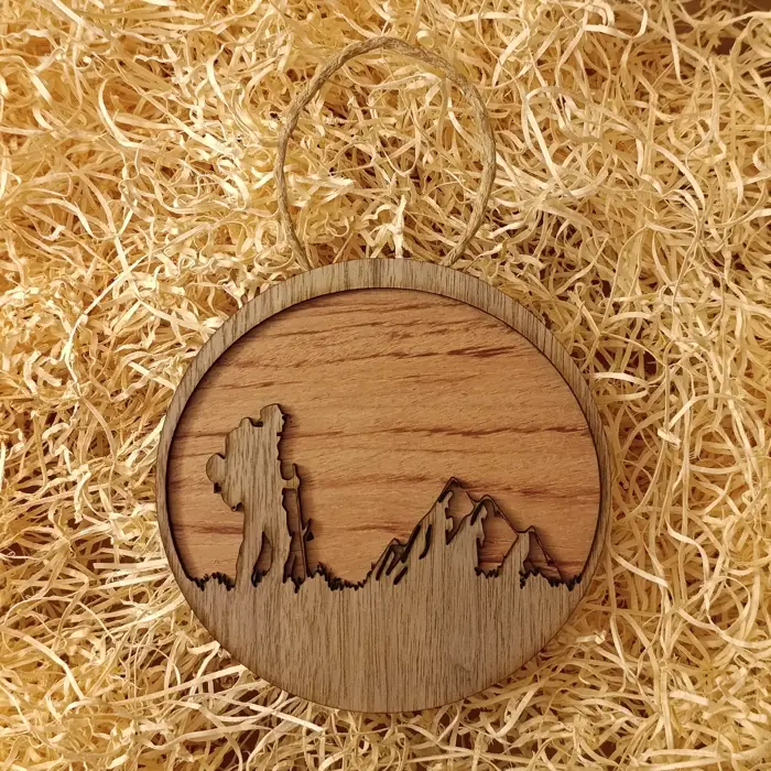 Acquista Targa per amanti del trekking - prodotti artigianali in legno e candele
